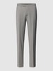 Cinque Slim fit pantalon met persplooien, model 'Monopoli' Lichtgrijs