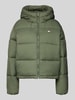 Tommy Jeans Gewatteerd regular fit jack met capuchon Kaki