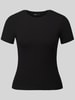 ONLY Slim fit t-shirt van katoenmix model 'RILEY' Zwart