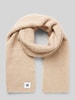 OPUS Sjaal met wol en labelpatch, model 'Apedita' Beige