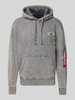 Alpha Industries Hoodie met ritszak op de mouw Lichtblauw