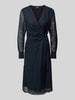BOSS Midi-jurk met V-hals, model 'Dosala' Marineblauw