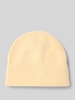 Christian Berg Woman Regular fit muts met wol in gebreide look Lichtgeel