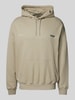 WOODBIRD Hoodie mit Label-Print Modell 'PACS' Beige