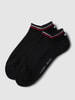 Tommy Jeans Krótkie skarpety z nadrukiem z logo w zestawie 2 szt. model ‘Iconic’ Czarny