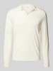 GRAN SASSO Gebreide pullover met platte kraag Offwhite