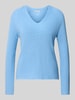 Tom Tailor Regular fit gebreide pullover van zuiver katoen Lichtblauw