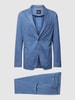 BOSS Regular Fit Anzug in unifarbenem Design Modell 'Hanry' Bleu