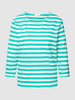 Christian Berg Woman Longsleeve mit Streifenmuster Aqua Blau