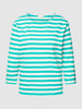 Christian Berg Woman Longsleeve mit Streifenmuster Aqua