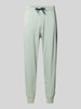 Christian Berg Men Relaxed Fit Sweatpants mit Tunnelzug Metallic Gruen