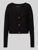 Vero Moda Regular Fit Strickjacke mit V-Ausschnitt Modell 'LEA' Black