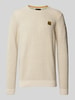 PME Legend Strickpullover mit Label-Detail Offwhite