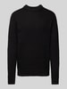 Casual Friday Strickpullover mit Strukturmuster Modell 'Karl' Black