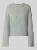 ONLY relaxed fit pullover met ronde hals model 'SIMONI' Middengrijs gemêleerd