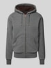 Superdry Sweatjacke mit Label-Stitching Modell 'Borg' Anthrazit Melange