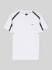 BOSS Green t-shirt sportowy o kroju slim fit z napisem z logo Biały