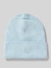 Calvin Klein Jeans Beanie met labelstitching Lichtblauw