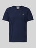 Lacoste T-shirt met labelmotief Marineblauw