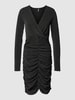Pieces Sukienka z marszczeniem model ‘LINA’ Czarny