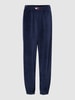 Tommy Jeans Sweatpants van fluweel Donkerblauw