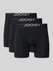 Jockey Slim Fit Trunks mit Logo-Stitching im 3er-Pack Black