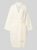 Christian Berg Woman Bademantel mit Taillengürtel Offwhite