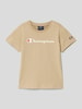 CHAMPION T-Shirt mit Label-Print Sand