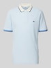 Fynch-Hatton Regular Fit Poloshirt mit Kontrastbesatz Hellblau Melange