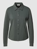 s.Oliver RED LABEL Blouseshirt met all-over motief en platte kraag Kaki