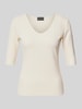 Emporio Armani Regular Fit Bluse mit Strukturmuster Offwhite