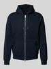 Marc O'Polo Regular Fit Sweatjacke aus reiner Baumwolle mit Zweiwege-Reißverschluss Marine