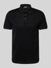 Emporio Armani Slim Fit Poloshirt mit Label-Print Black