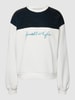 Kendall & Kylie Sweatshirt mit Label-Stitching Modell 'Mixed' Offwhite