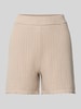 Pieces Regular Fit Strickshorts aus reiner Baumwolle Modell 'SCOUT' Sand