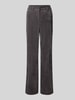 CAMBIO Regular Fit Cordhose mit angedeuteten Taschen Modell 'AMELIE' Anthrazit