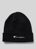 CHAMPION Czapka beanie z wyhaftowanym logo Czarny