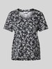 Esprit T-shirt met all-over print Zwart