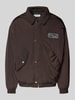 Lacoste Regular Fit Bomberjacke mit Umlegekragen Dunkelbraun