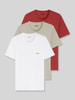 HUGO T-shirty o kroju regular fit z czystej bawełny w zestaw 3 szt. Terakotowy