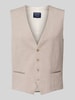 MCNEAL Slim Fit Weste mit Kleinstruktur Beige
