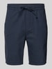 Only & Sons Shorts aus Baumwoll-Leinen-Mix Modell 'LINUS' Dunkelblau