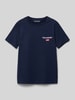 Polo Sport T-Shirt mit Label-Stitching Marine