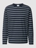 SELECTED HOMME Longsleeve mit Streifenmuster Modell 'RELAXSHAWN' Marine