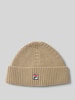 FILA Czapka beanie z wyhaftowanym logo model ‘BIELLA’ Beżowy
