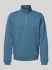 Jack & Jones Sweatshirt mit Troyer-Kragen Modell 'BRADLEY' Ocean