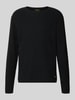 JACK & JONES Premium Sweter z dzianiny z fakturowanym wzorem model 'BLUMASON' Czarny
