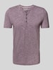 MCNEAL T-Shirt mit kurzer Knopfleiste Violett