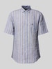 Fynch-Hatton Vrijetijdsoverhemd met streeppatroon Koningsblauw