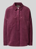 Only Relaxed Fit Cordbluse mit Brusttaschen Modell 'JANINE-RAI' Bordeaux